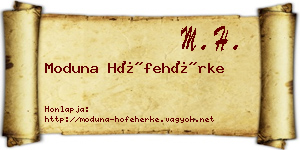 Moduna Hófehérke névjegykártya